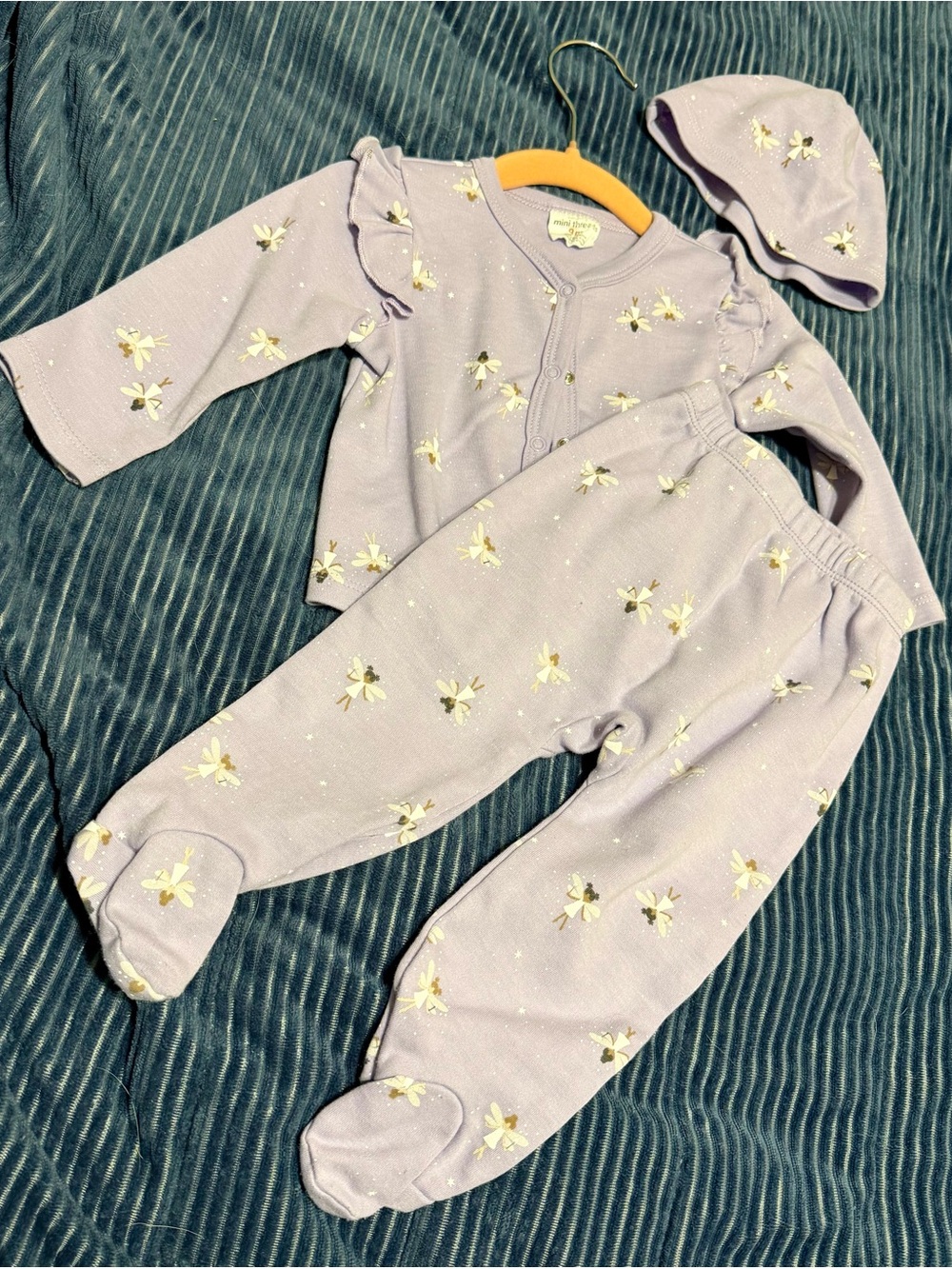 9mos Baby Lavender Set with Hat